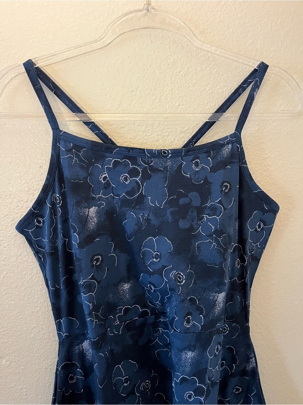 Pact Navy Blue solstice Floral Midi Dress size Large Short - Picture 4 of 10